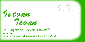 istvan tevan business card